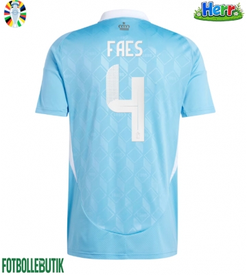 Belgien Wout Faes #4 Bortatröja EM 2024 Kortärmad